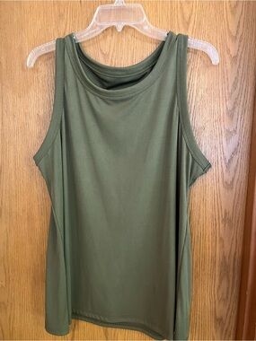 Olive Green Women's Tank Top - Casual Sleeveless Top